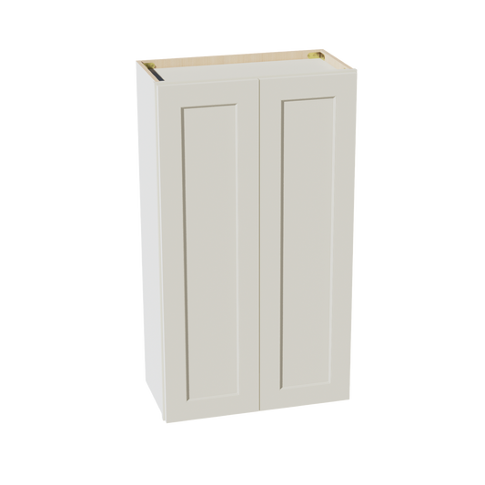W2442-SSAW  Wall Cabinet 2 Doors & 2 Shelves - Shaker Style - Swan White   24"W x 36"H x 12"D
