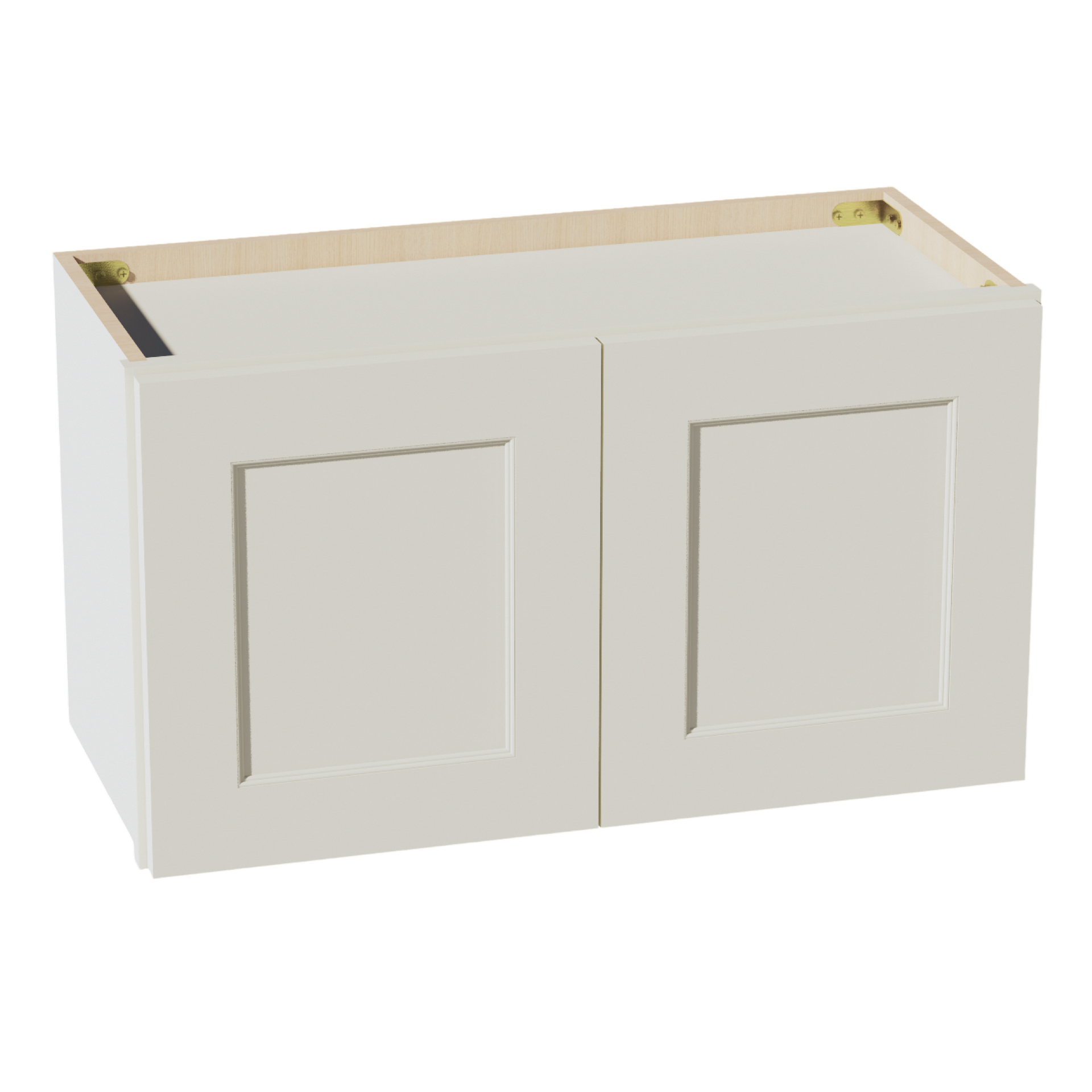 W2715-SSAW  Wall Cabinet 2 Doors & 2 Shelves - Shaker Style - Swan White   24"W x 42"H x 12"D