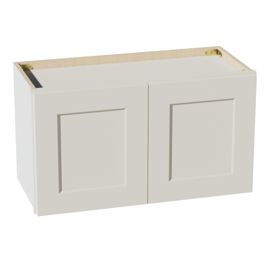 W2715-SSAW  Wall Cabinet 2 Doors & 2 Shelves - Shaker Style - Swan White   24"W x 42"H x 12"D