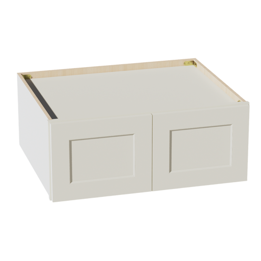 W331224-SSAW  Wall Cabinet 2 Doors & 2 Shelves - Shaker Style - Swan White   30"W x 42"H x 24"D