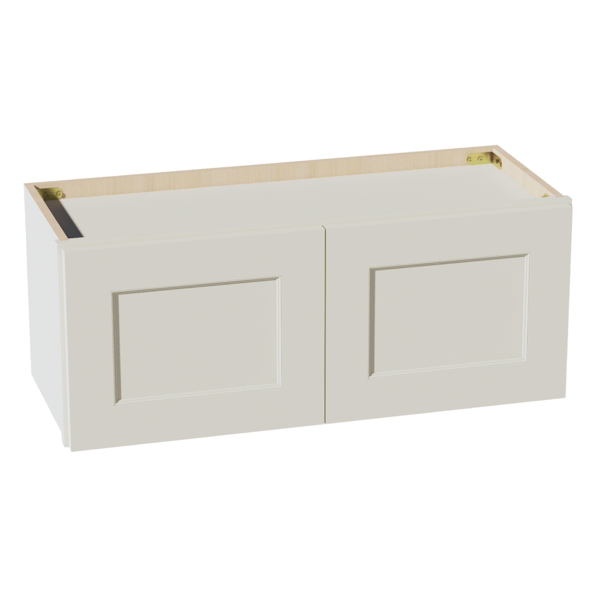 W3012-SSAW  Wall Cabinet 2 Doors & 2 Shelves - Shaker Style - Swan White   27"W x 42"H x 12"D