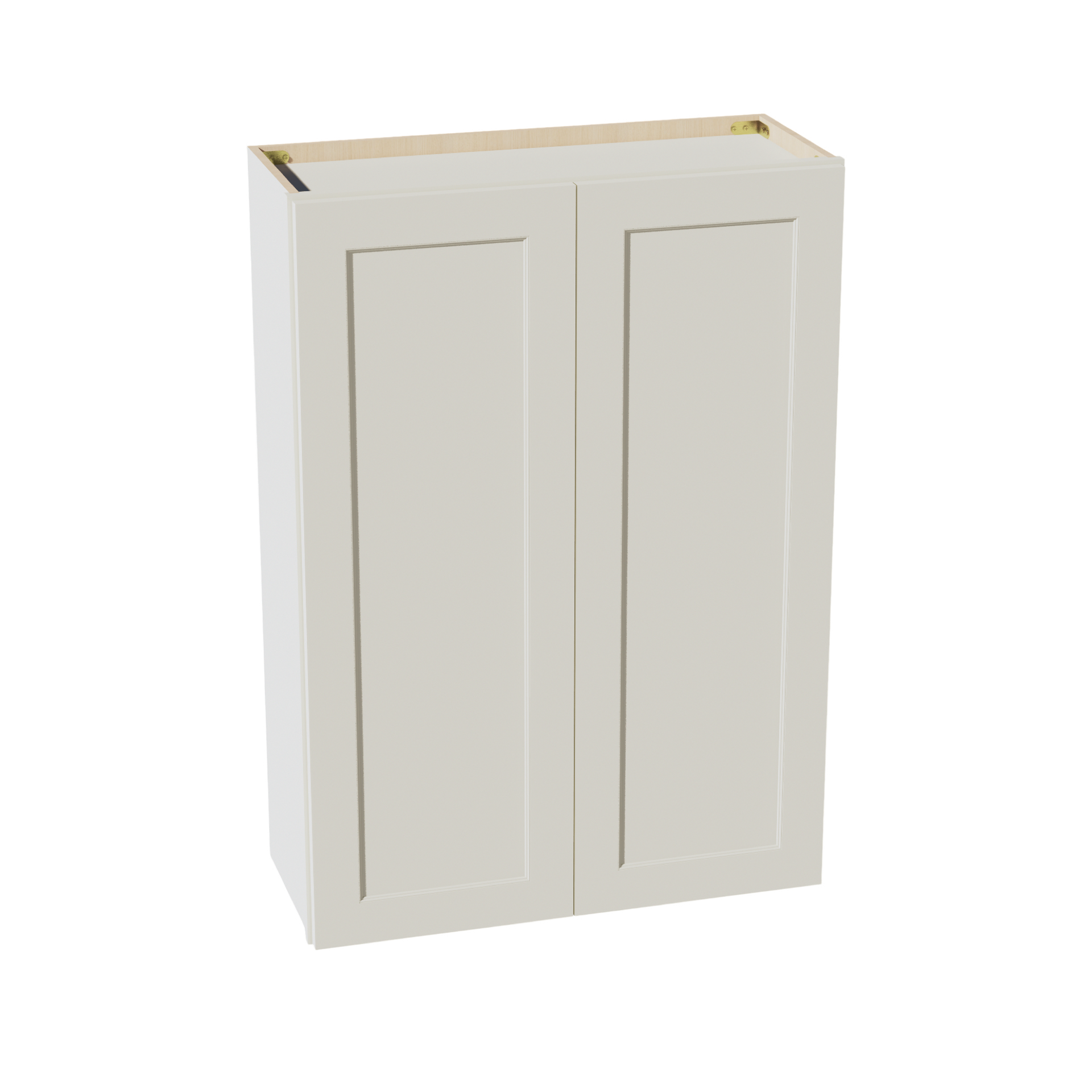 W3042-SSAW  Wall Cabinet 2 Doors & 2 Shelves - Shaker Style - Swan White   30"W x 36"H x 12"D