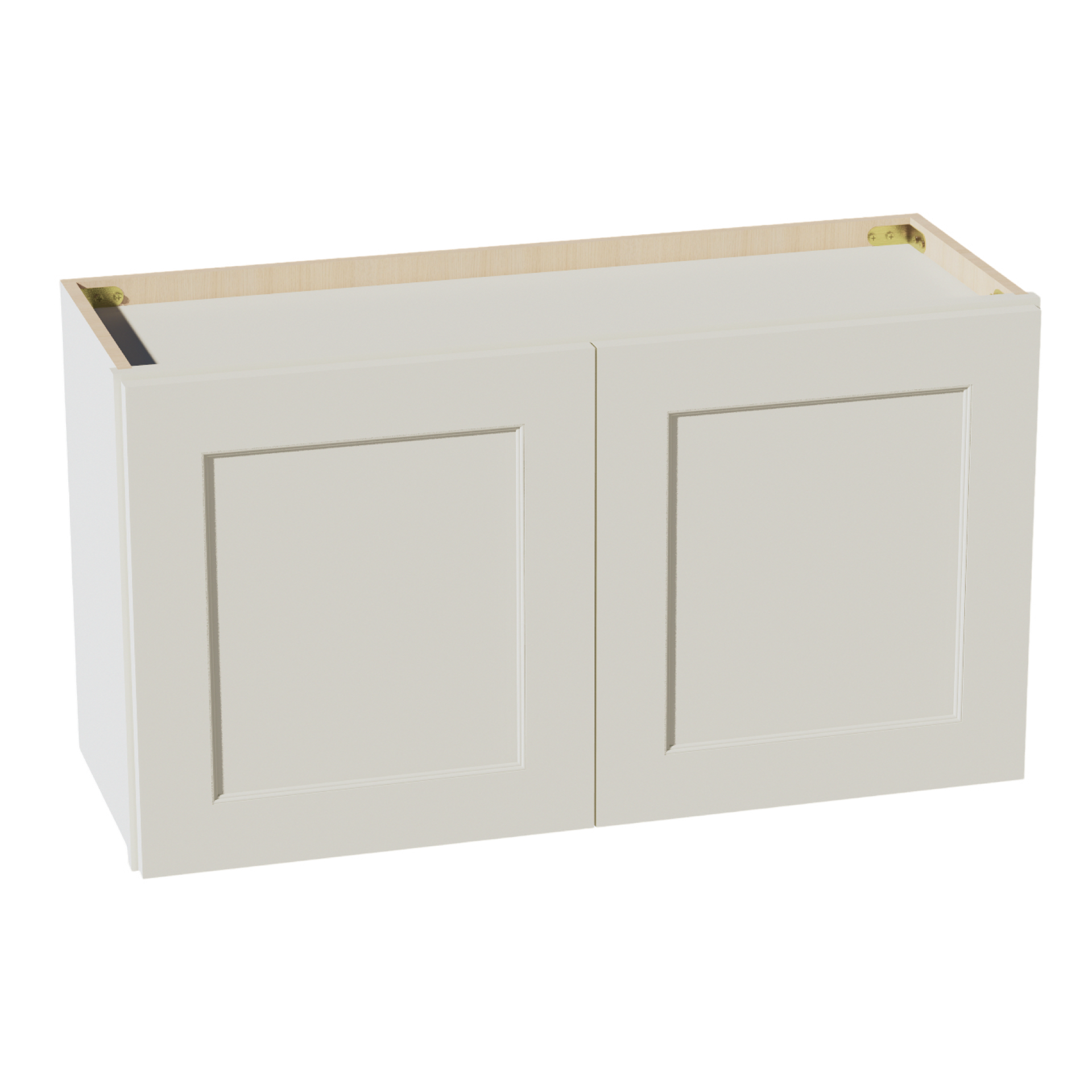 W3318-SSAW  Wall Cabinet 2 Doors & 2 Shelves - Shaker Style - Swan White   33"W x 18"H x 12"D