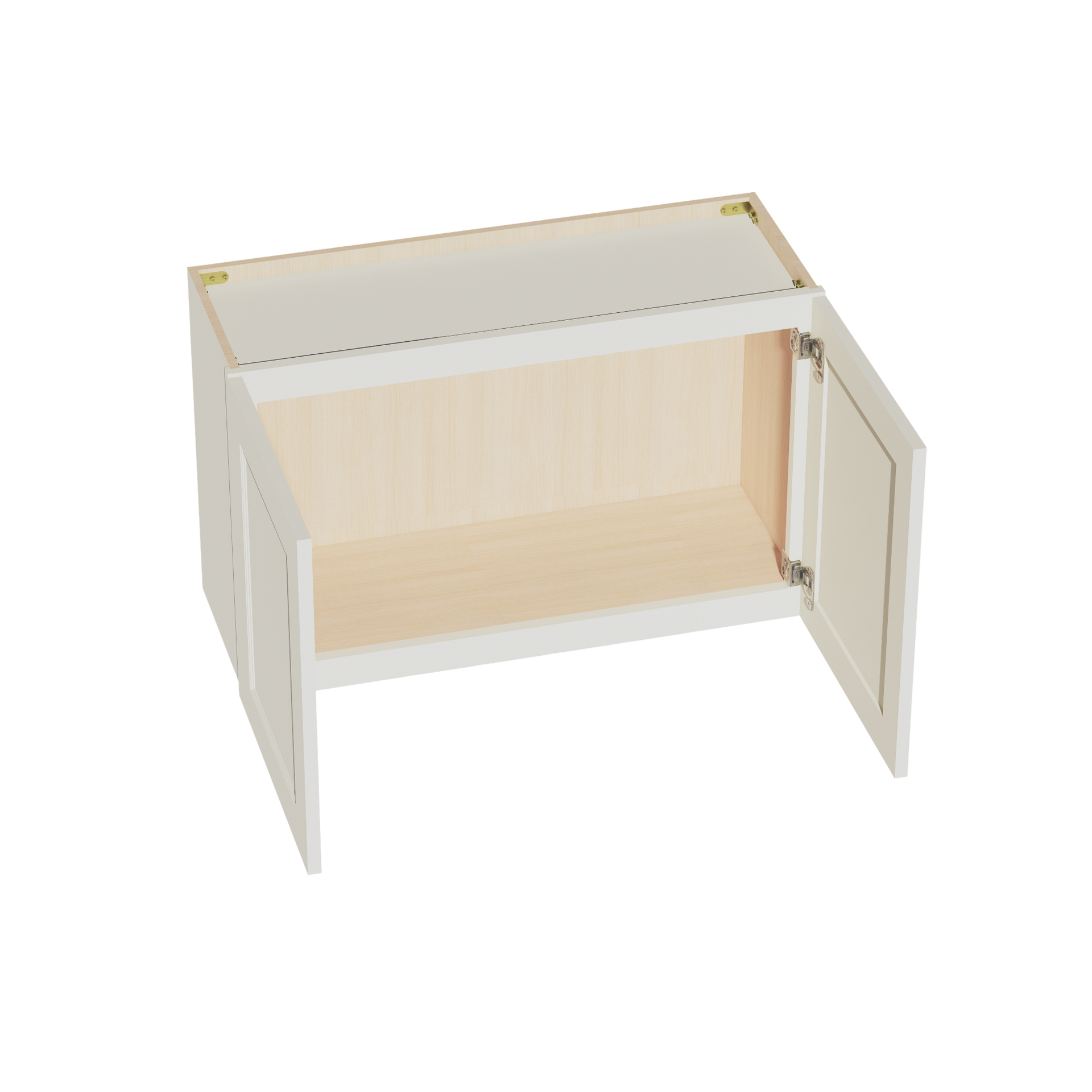 W3321-SSAW  Wall Cabinet 2 Doors & 2 Shelves - Shaker Style - Swan White   33"W x 18"H x 12"D