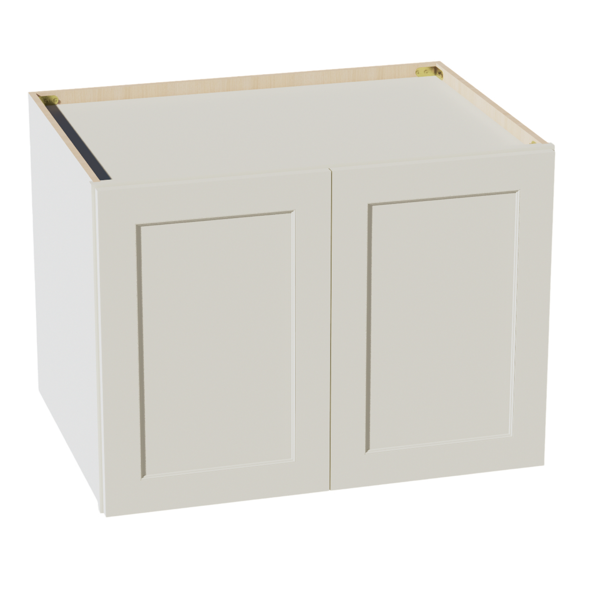 W332424-SSAW  Wall Cabinet 2 Doors & 2 Shelves - Shaker Style - Swan White   33"W x 21"H x 24"D