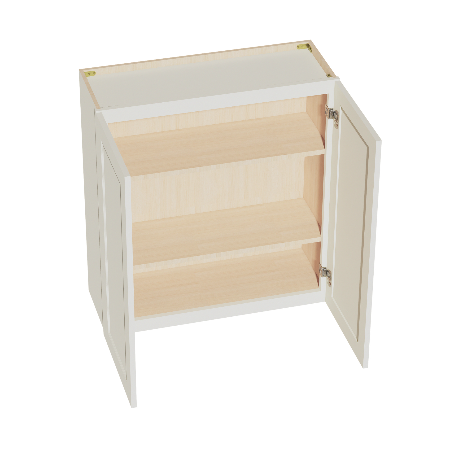 W3336-SSAW  Wall Cabinet 2 Doors & 2 Shelves - Shaker Style - Swan White   33"W x 30"H x 12"D