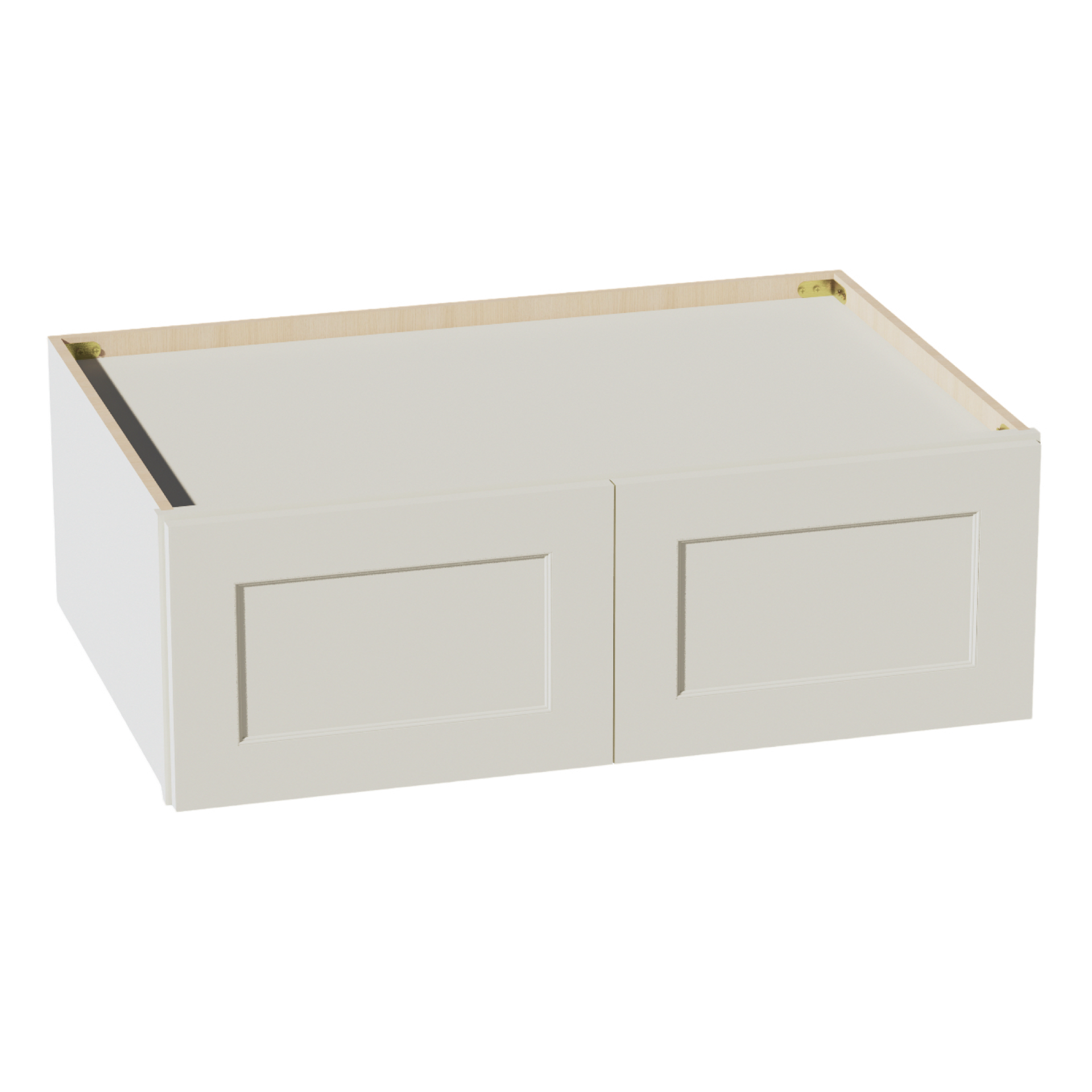 W361224-SSAW  Wall Cabinet 2 Doors & 2 Shelves - Shaker Style - Swan White   33"W x 42"H x 24"D