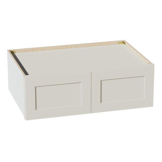 W361224-SSAW  Wall Cabinet 2 Doors & 2 Shelves - Shaker Style - Swan White   33"W x 42"H x 24"D