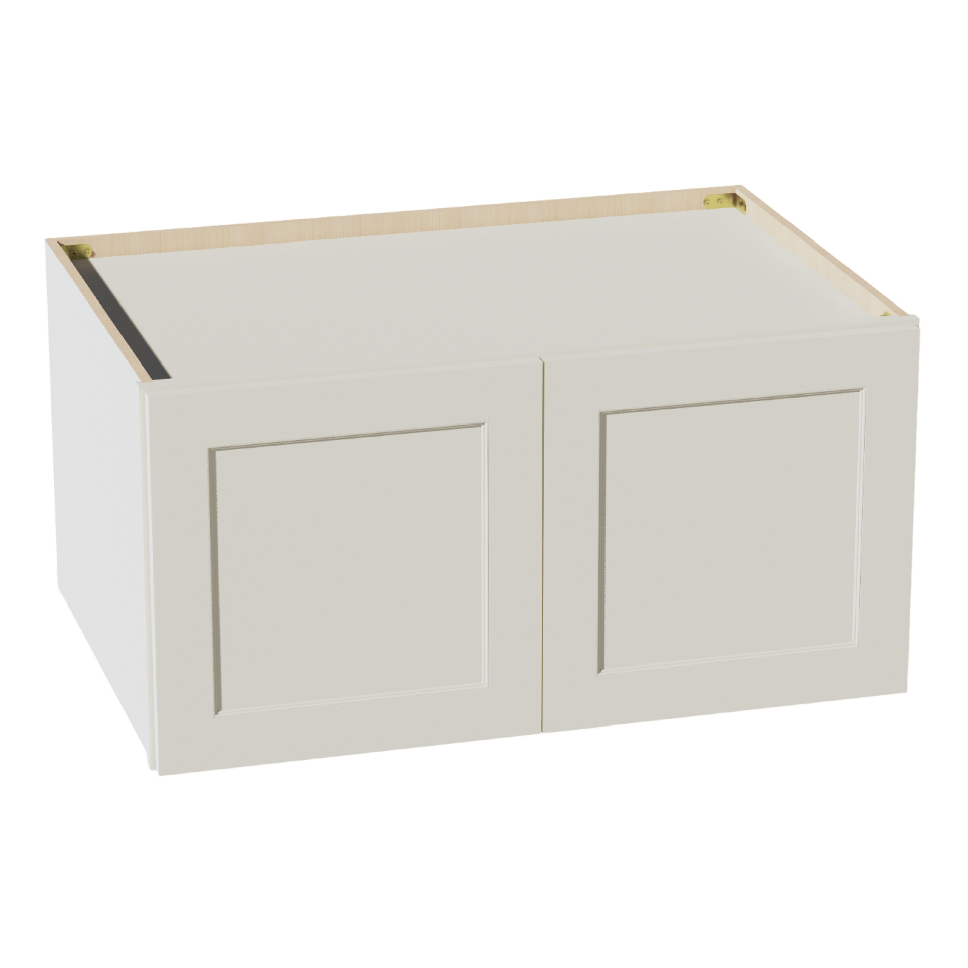 W361824-SSAW  Wall Cabinet 2 Doors & 2 Shelves - Shaker Style - Swan White   36"W x 15"H x 24"D