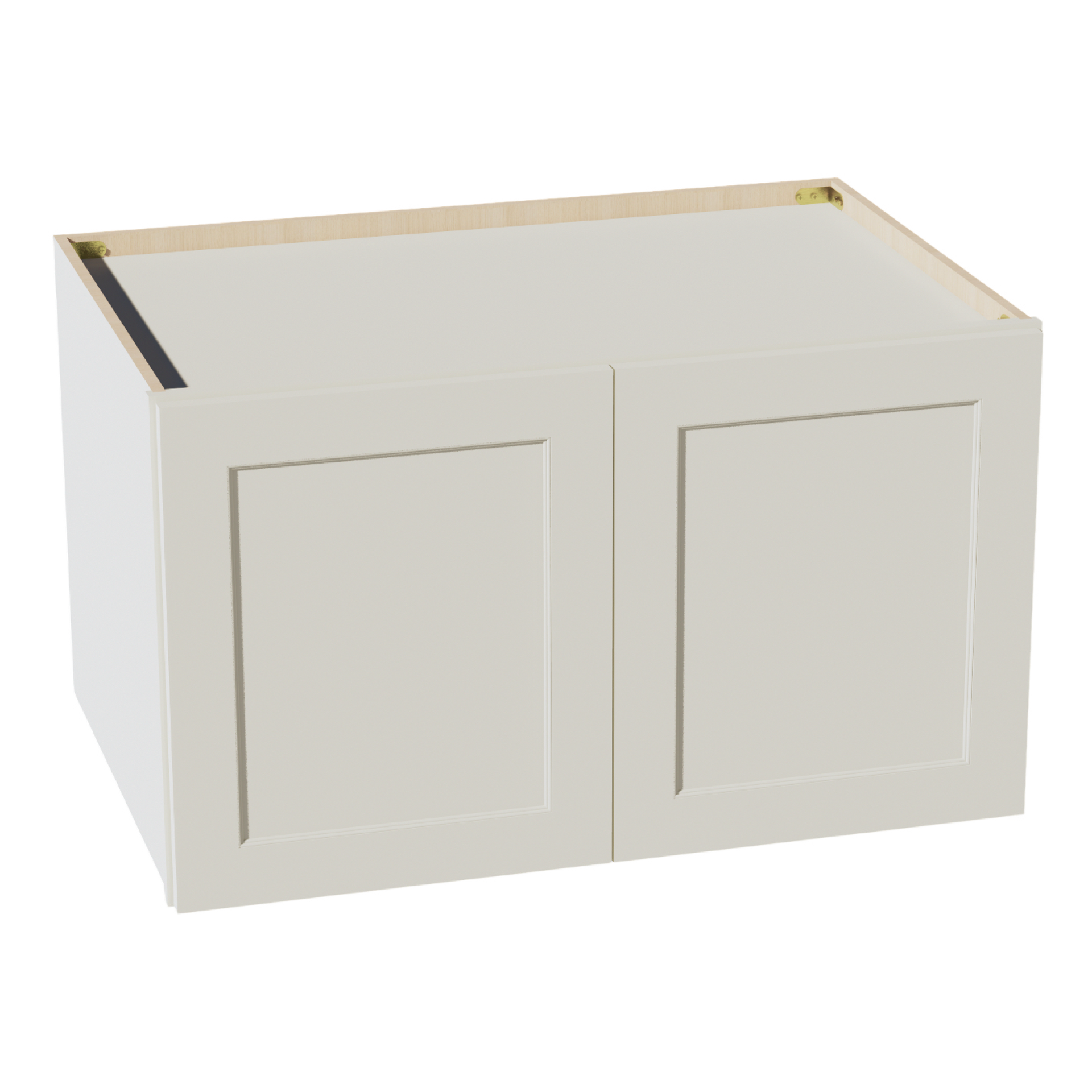 W362124-SSAW  Wall Cabinet 2 Doors & 2 Shelves - Shaker Style - Swan White   36"W x 18"H x 24"D