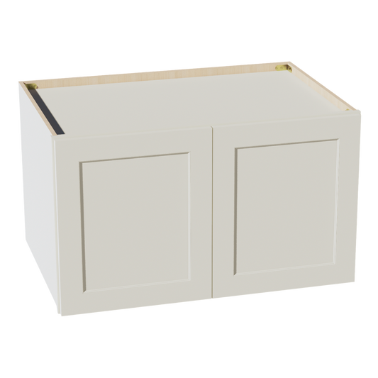 W362124-SSAW  Wall Cabinet 2 Doors & 2 Shelves - Shaker Style - Swan White   36"W x 18"H x 24"D
