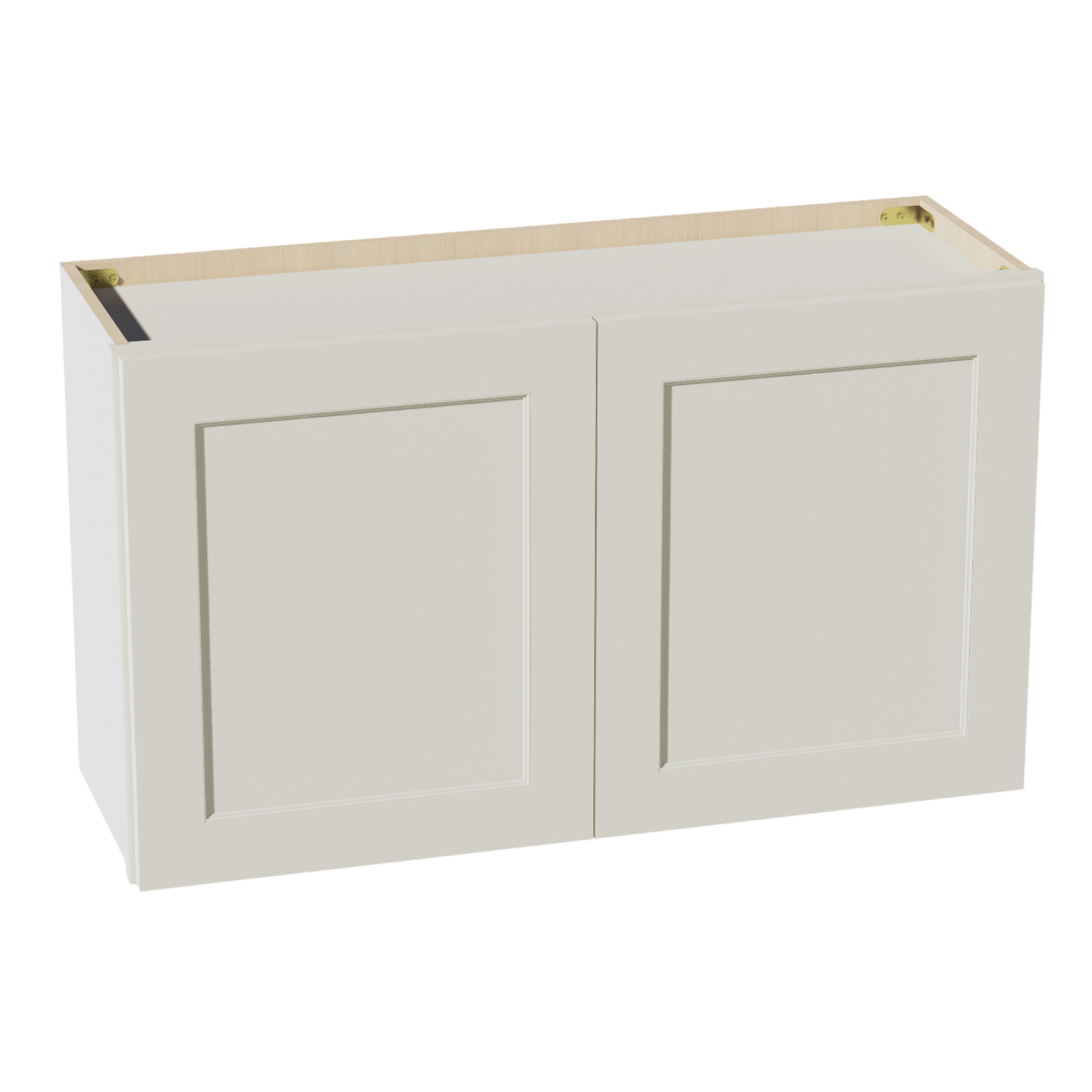 W3621-SSAW  Wall Cabinet 2 Doors & 2 Shelves - Shaker Style - Swan White   36"W x 21"H x 12"D
