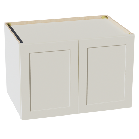 W362424-SSAW  Wall Cabinet 2 Doors & 2 Shelves - Shaker Style - Swan White   36"W x 21"H x 24"D