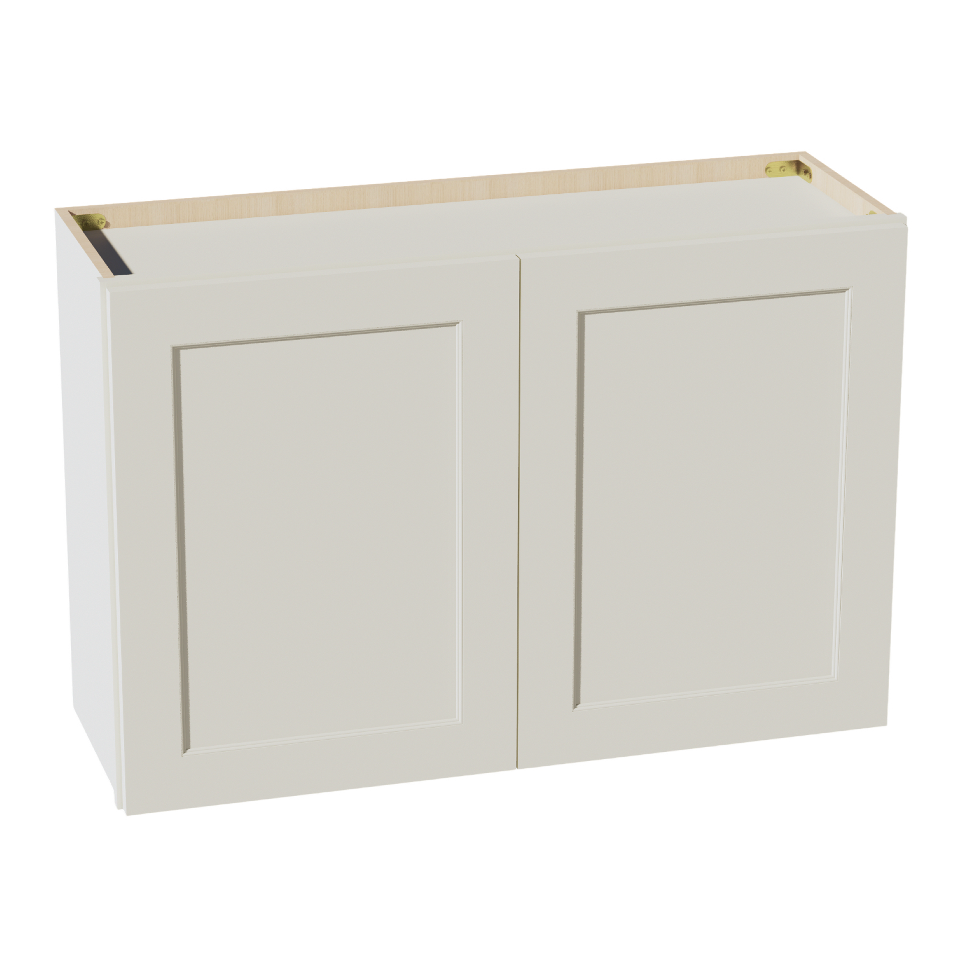 W3624-SSAW  Wall Cabinet 2 Doors & 2 Shelves - Shaker Style - Swan White   36"W x 24"H x 12"D