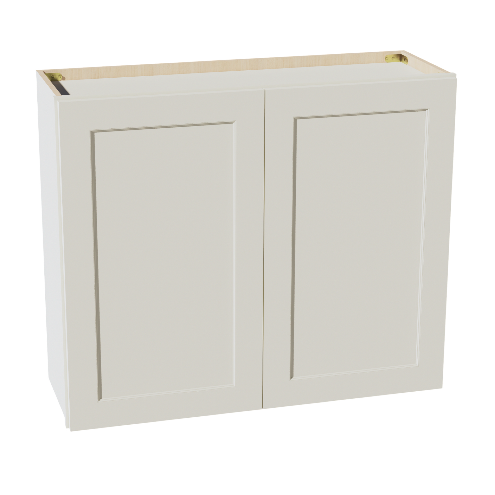 W3630-SSAW  Wall Cabinet 2 Doors & 2 Shelves - Shaker Style - Swan White   36"W x 21"H x 12"D