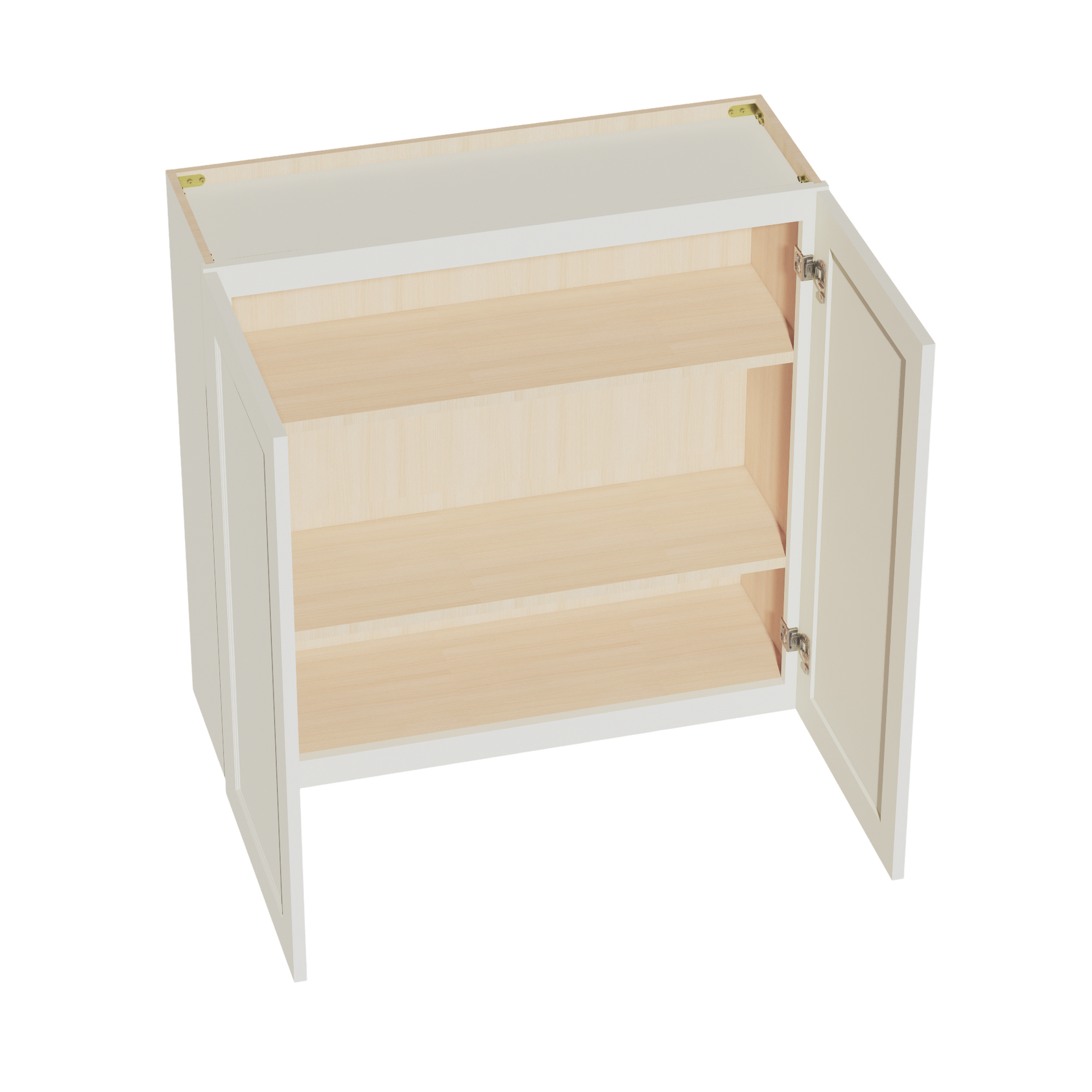 W3636-SSAW  Wall Cabinet 2 Doors & 2 Shelves - Shaker Style - Swan White   36"W x 30"H x 12"D