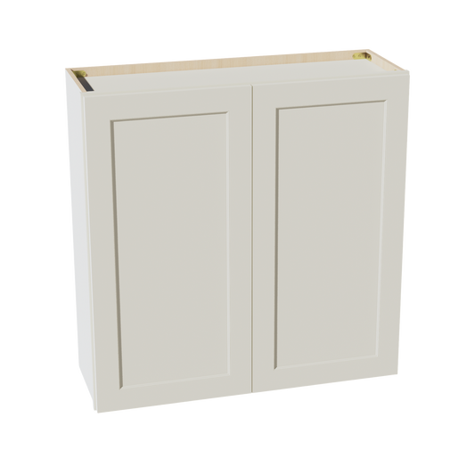 W3636-SSAW  Wall Cabinet 2 Doors & 2 Shelves - Shaker Style - Swan White   36"W x 30"H x 12"D