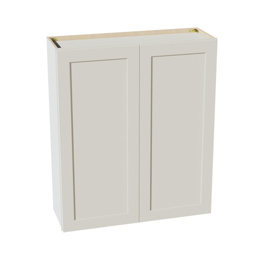 W3642-SSAW  Wall Cabinet 2 Doors & 2 Shelves - Shaker Style - Swan White   36"W x 36"H x 12"D