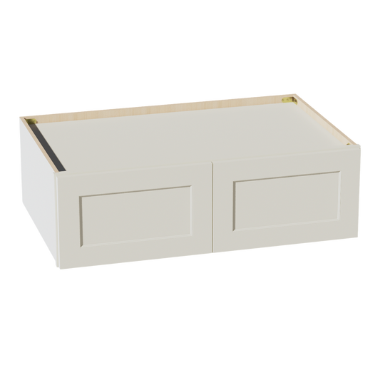 W391224-SSAW  Wall Cabinet 2 Doors & 2 Shelves - Shaker Style - Swan White   36"W x 42"H x 24"D