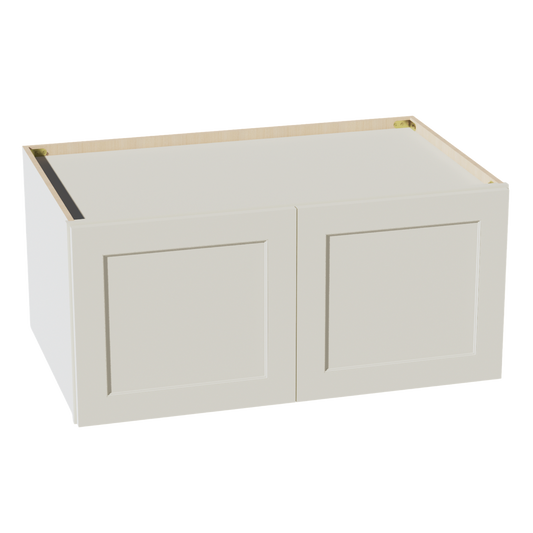 W391824-SSAW  Wall Cabinet 2 Doors & 2 Shelves - Shaker Style - Swan White   39"W x 15"H x 24"D