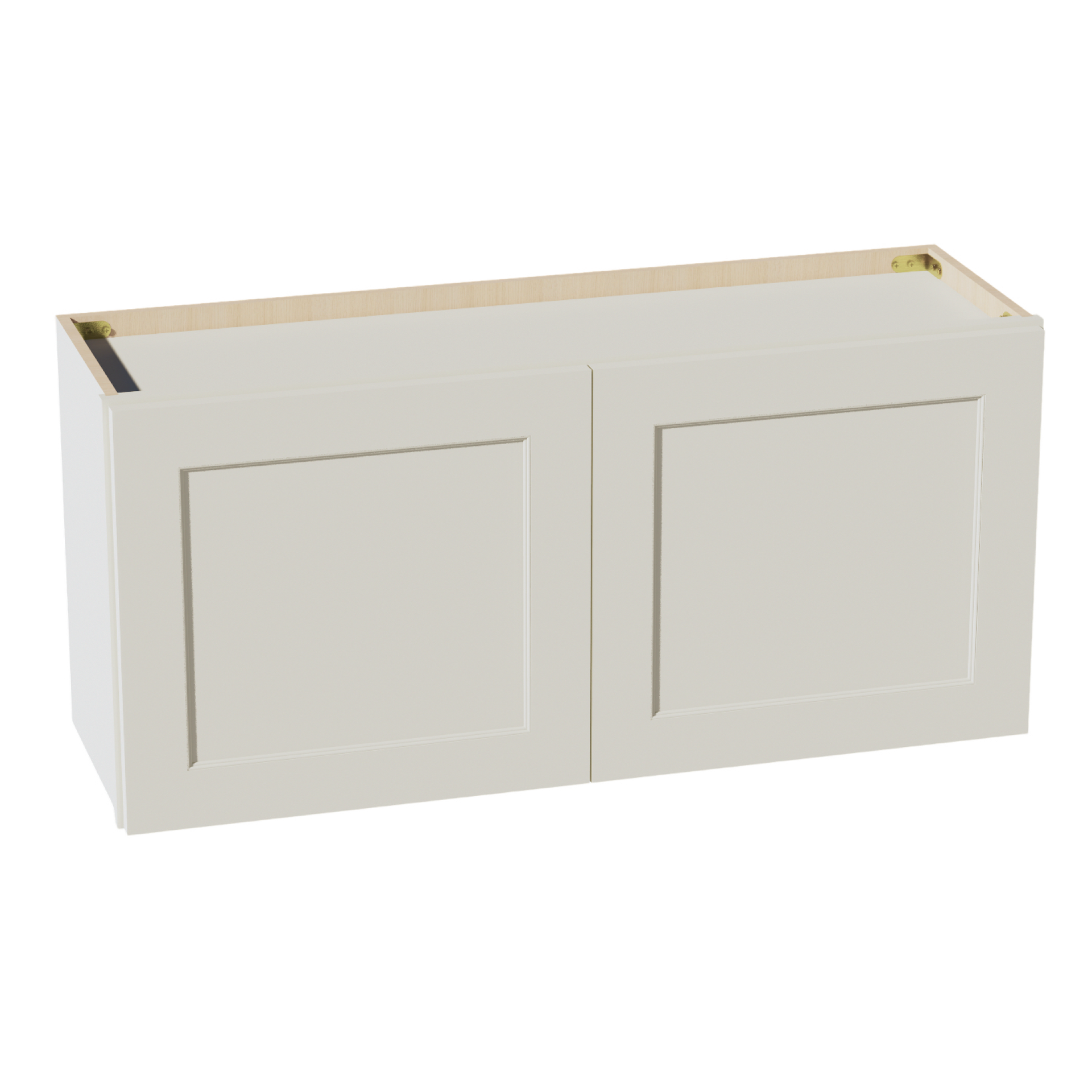 W3918-SSAW  Wall Cabinet 2 Doors & 2 Shelves - Shaker Style - Swan White   39"W x 18"H x 12"D