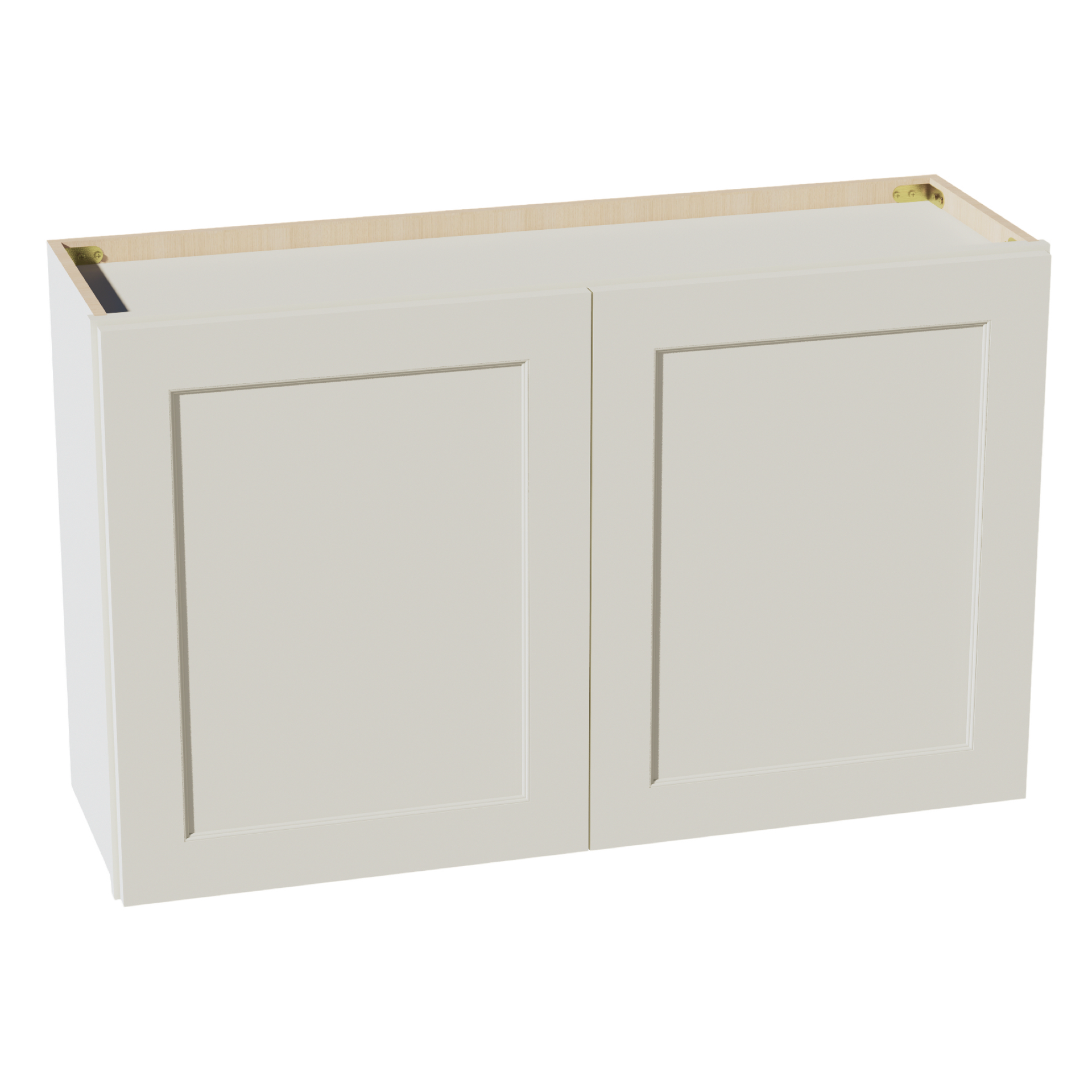 W3924-SSAW  Wall Cabinet 2 Doors & 2 Shelves - Shaker Style - Swan White   39"W x 24"H x 24"D
