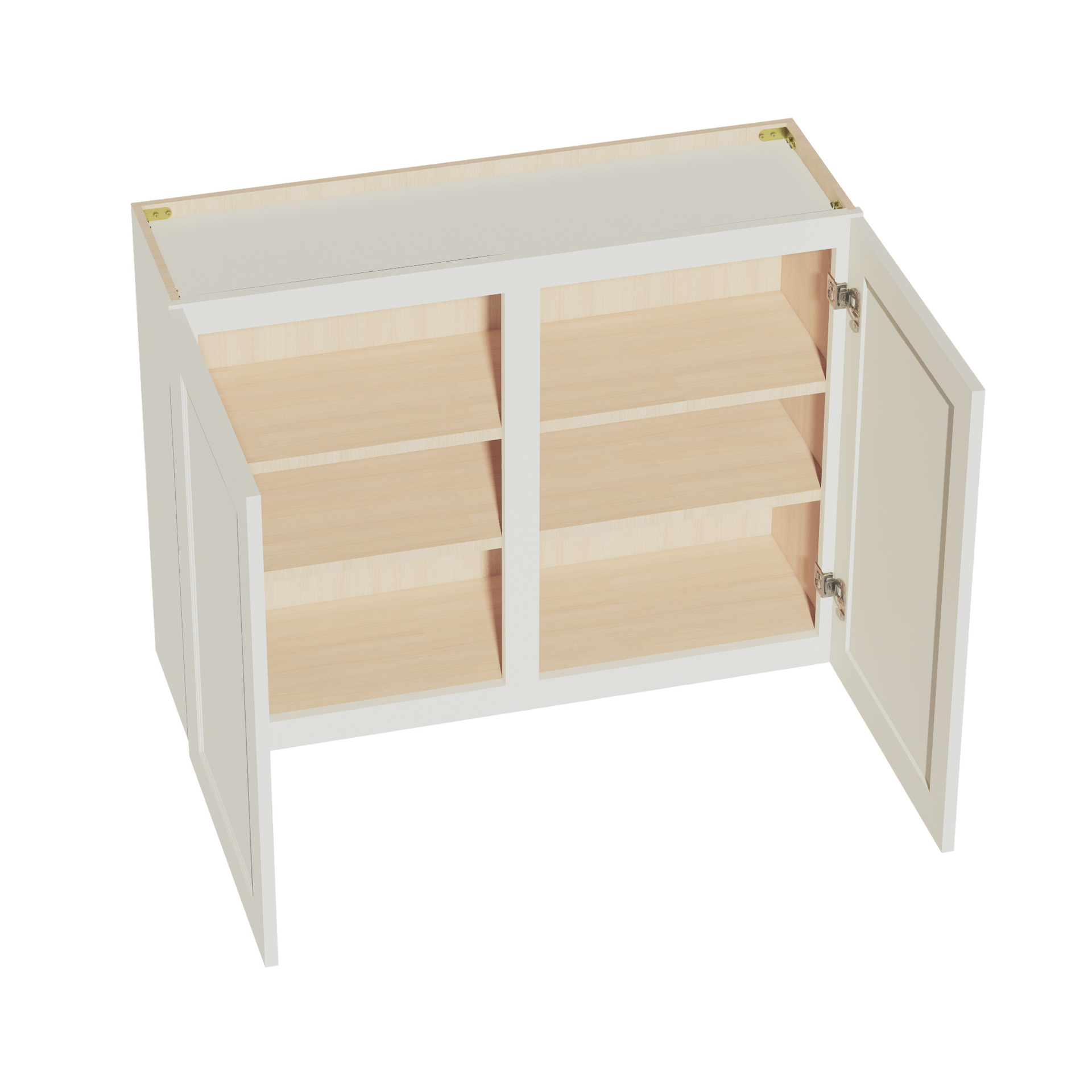 W3930-SSAW  Wall Cabinet 2 Doors & 2 Shelves - Shaker Style - Swan White   39"W x 24"H x 12"D