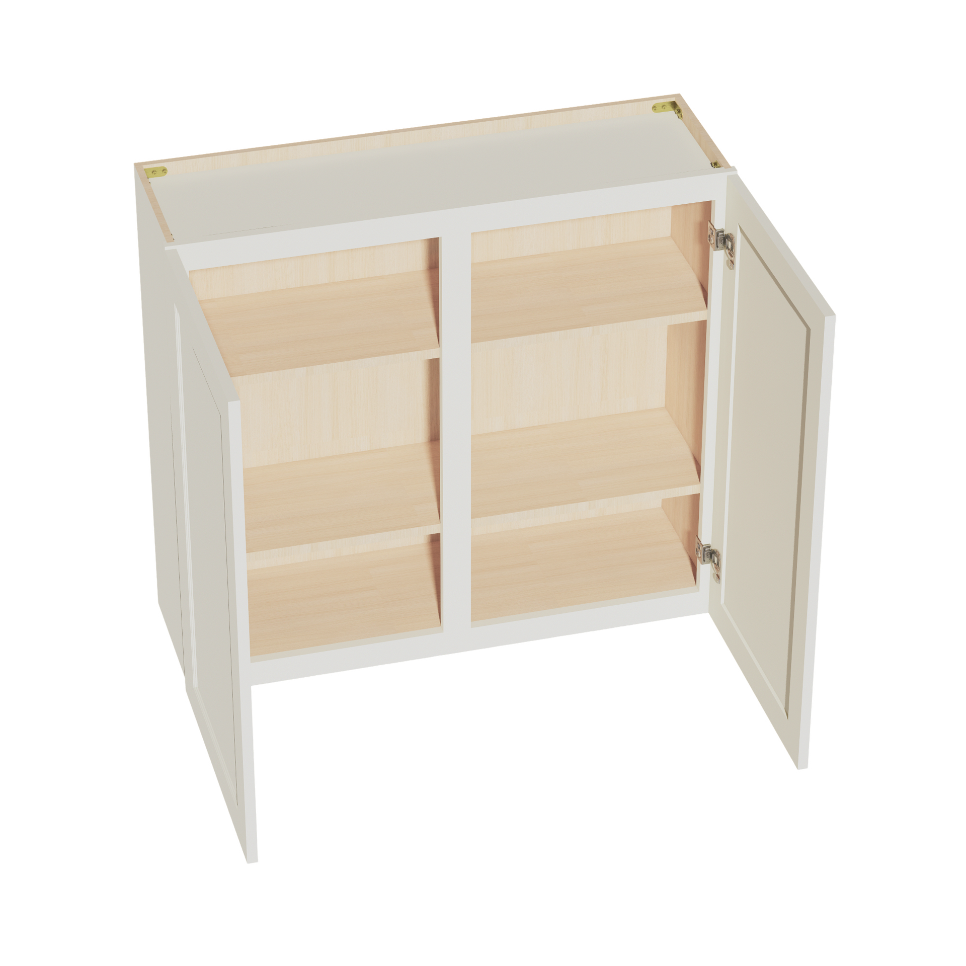 W3936-SSAW  Wall Cabinet 2 Doors & 2 Shelves - Shaker Style - Swan White   39"W x 30"H x 12"D