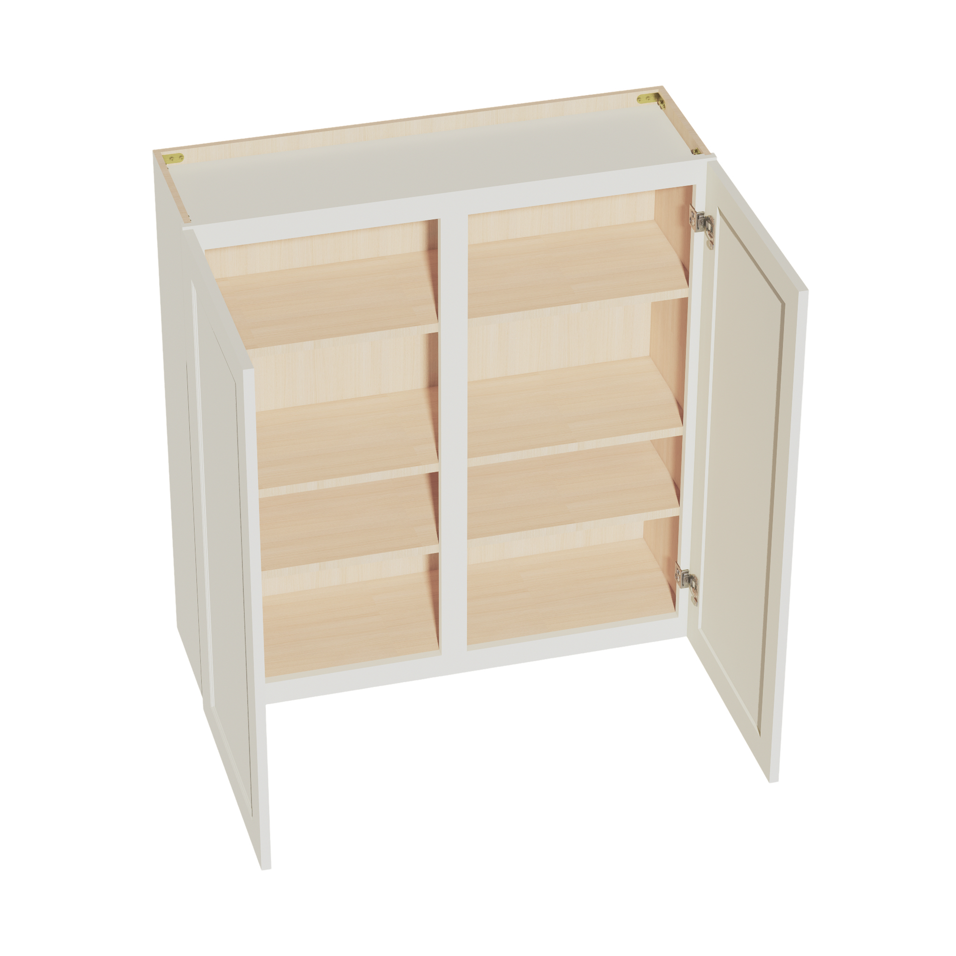 W3942-SSAW  Wall Cabinet 2 Doors & 2 Shelves - Shaker Style - Swan White   39"W x 36"H x 12"D