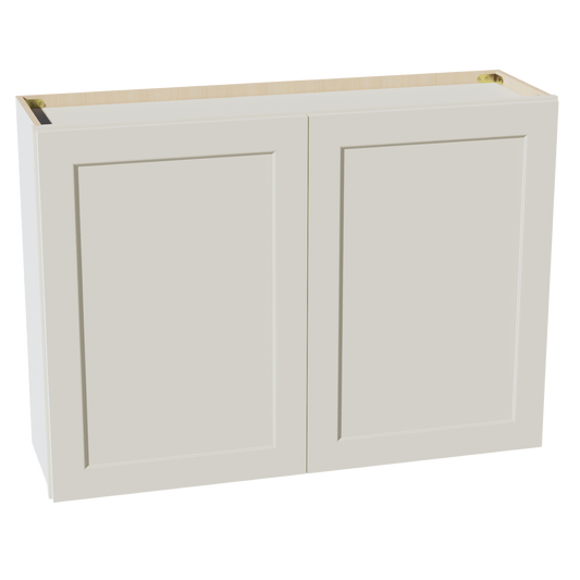 W4230-SSAW  Wall Cabinet 2 Doors & 2 Shelves - Shaker Style - Swan White   39"W x 36"H x 12"D