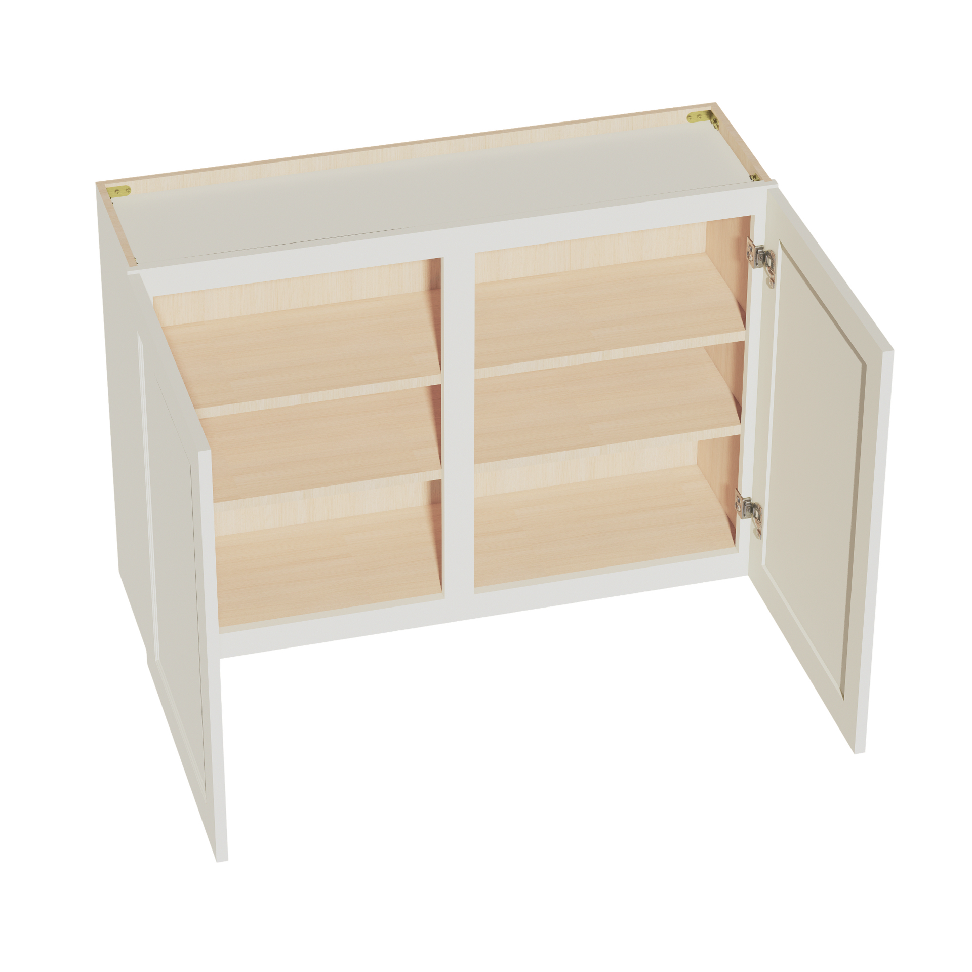 W4230-SSAW  Wall Cabinet 2 Doors & 2 Shelves - Shaker Style - Swan White   39"W x 36"H x 12"D