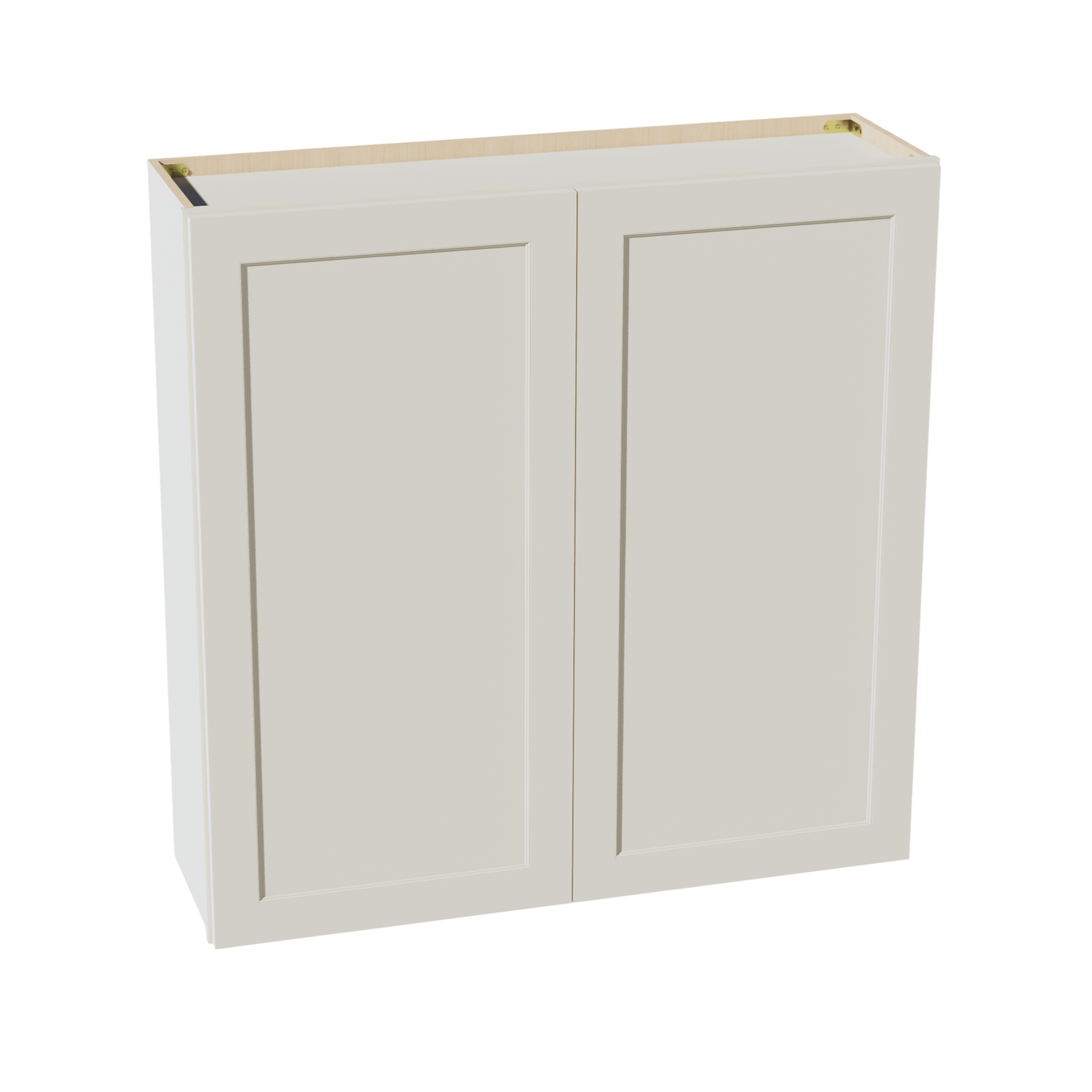 W4242-SSAW  Wall Cabinet 2 Doors & 2 Shelves - Shaker Style - Swan White   42"W x 36"H x 12"D