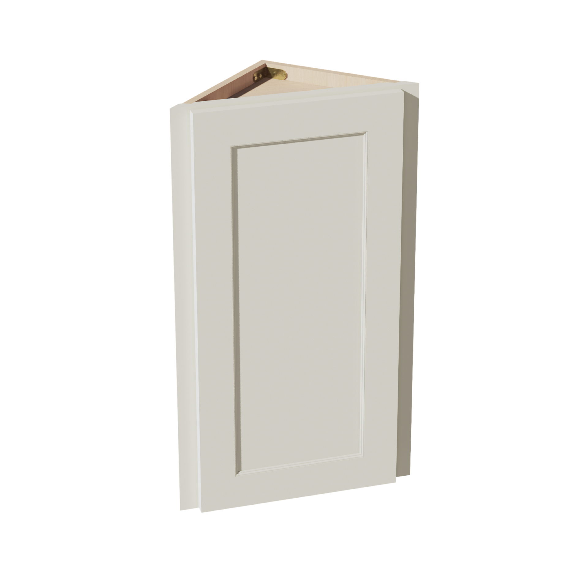 WAE1230-SSAW  Wall Angle End Cabinet 1 Door & 2 Shelves - Shaker Style - Swan White   42"W x 42"H x 12"D