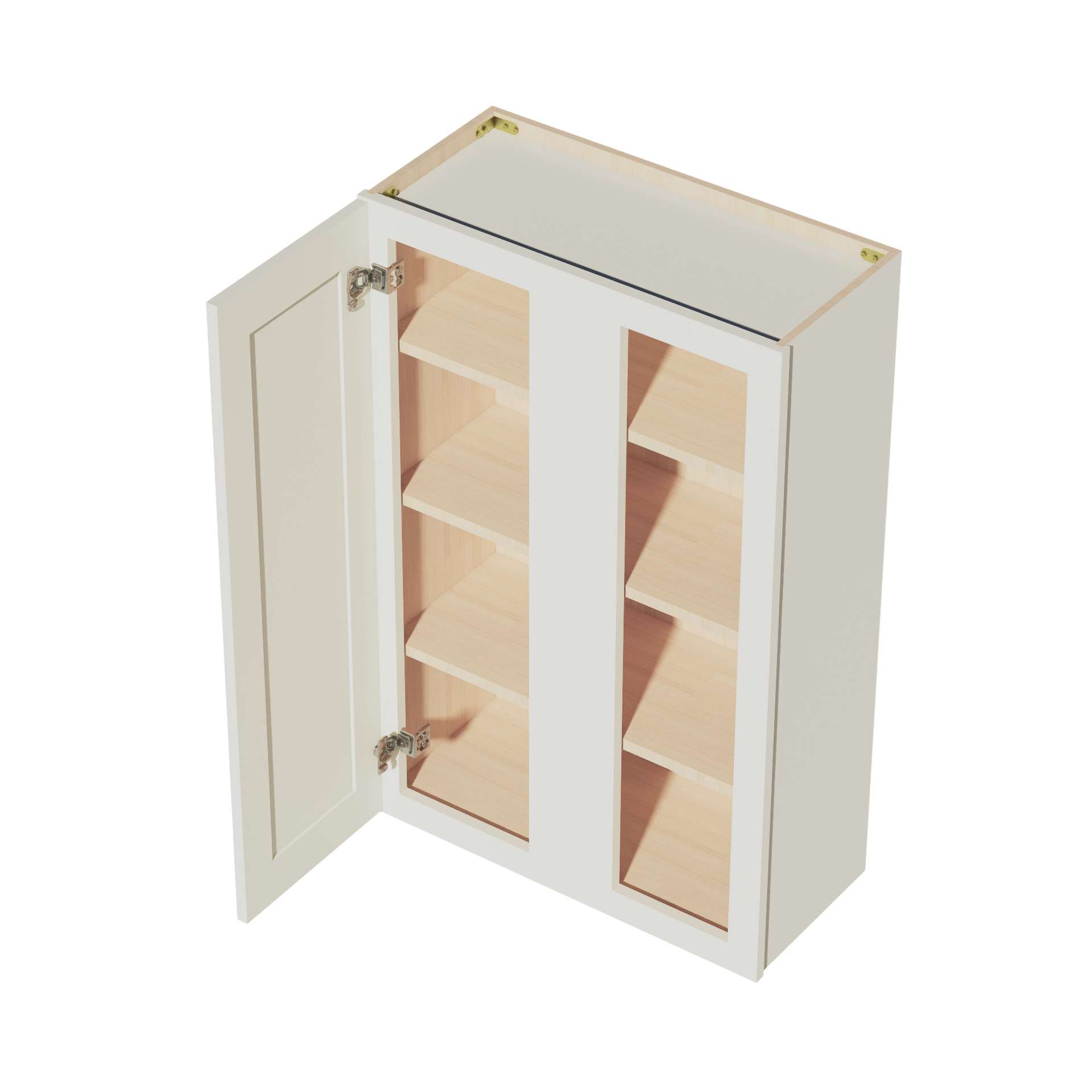 WBC2742-SSAW  Wall Blind Corner Cabinet 1 Door & 2 Shelves - Shaker Style - Swan White   27"W x 36"H x 12"D