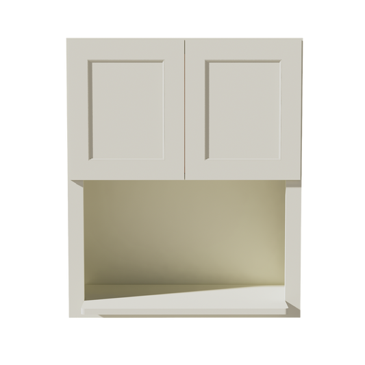WM3036-SSAW  Wall Cabinets 2 Doors Wall Built-in Microwave  - Shaker Style - Swan White   30"W x 30"H x 12"D