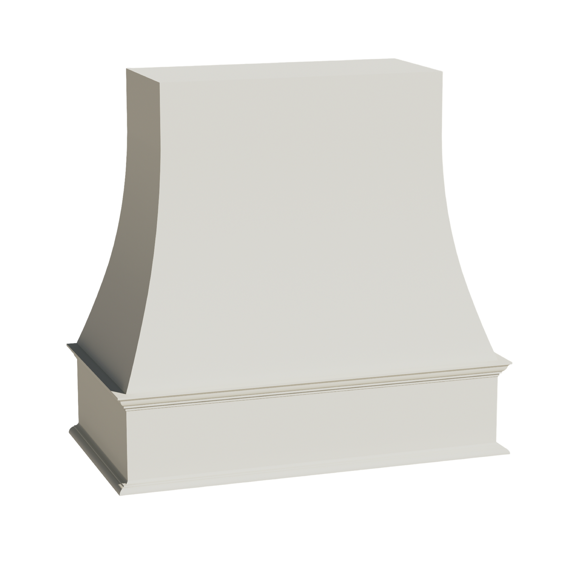 WRH3636-SSAW  Wood Wall Mounted Range Hood - Shaker Style - Swan White   30"W x 36"H x 20-1/2"D