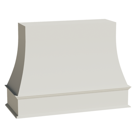 WRH4836-SSAW: Shaker Swan White 48"W x 36"H Wood Wall Mounted Range Hoods