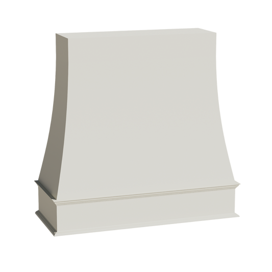 WRH4848-SSAW: Shaker Swan White 48"W x 48"H Wood Wall Mounted Range Hoods