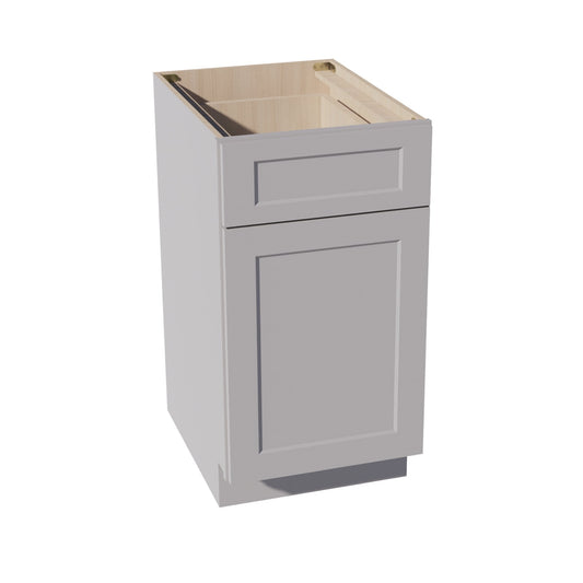 B18TR-SLG  Base cabinet - Shaker Style - Light Grey   18"W x 34-1/2"H x 24"D