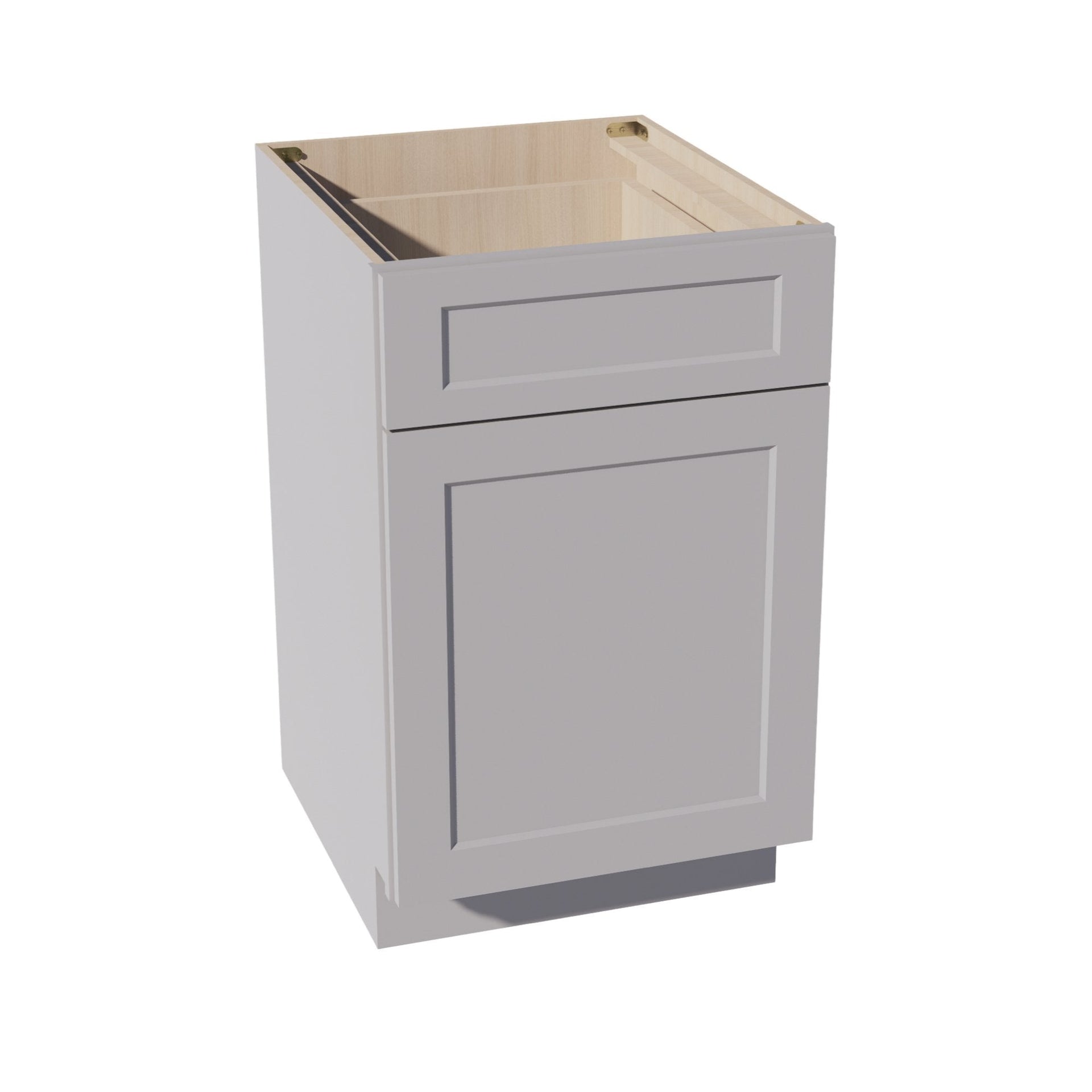 B21-SLG: Shaker Light Grey 21" 1 Drawer 1 Door Standard Base Cabinet