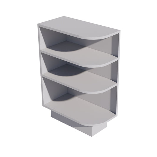 BES12L-SLG: Shaker Light Grey 12" 4 Shelves End Shelf Corner Base Cabinets (Left Open)