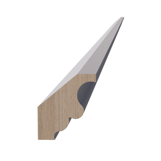 CM2-SLG  Crown Molding - Shaker Style - Light Grey   96"W x 2"H x 1-3/4"D