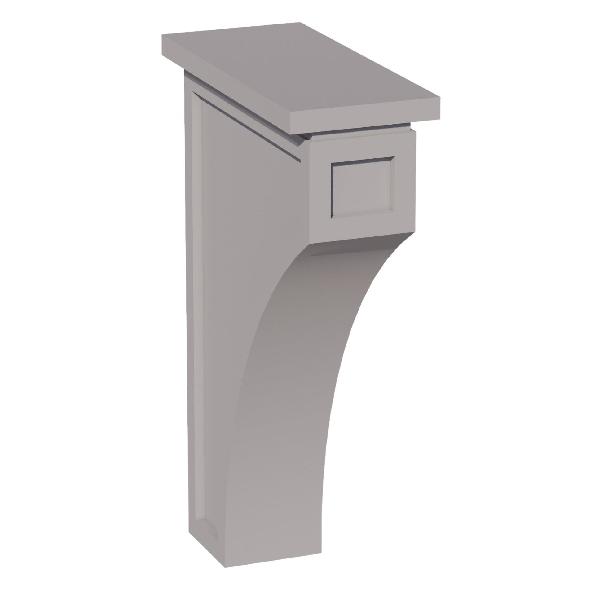 CMCB-SLG  Extra Large Corbel - Shaker Style - Light Grey   3-1/2"W x 12-1/4"H x 8"D