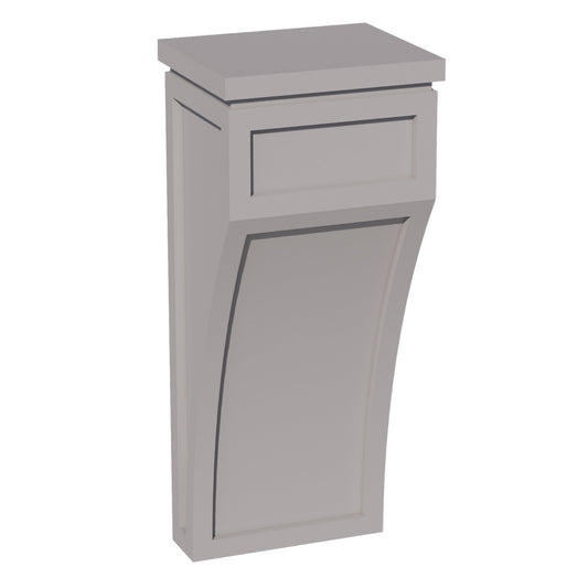 CML-SLG  Large Corbel - Shaker Style - Light Grey   5-1/4"W x 12-1/4"H x 4-1/2"D