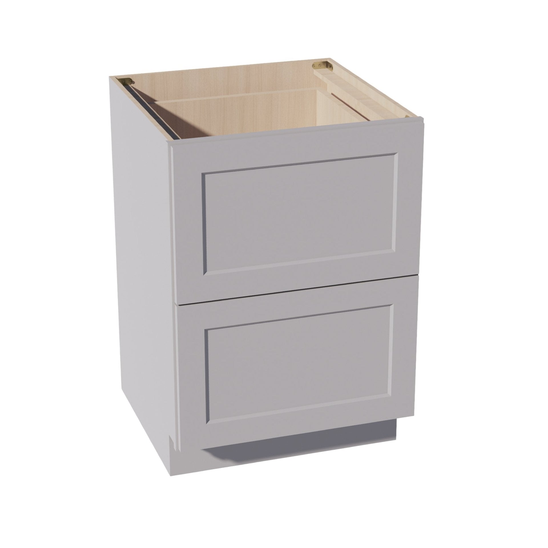 DB24-2-SLG  Base Cabinet 3 Drawers - Shaker Style - Light Grey   24"W x 34-1/2"H x 24"D