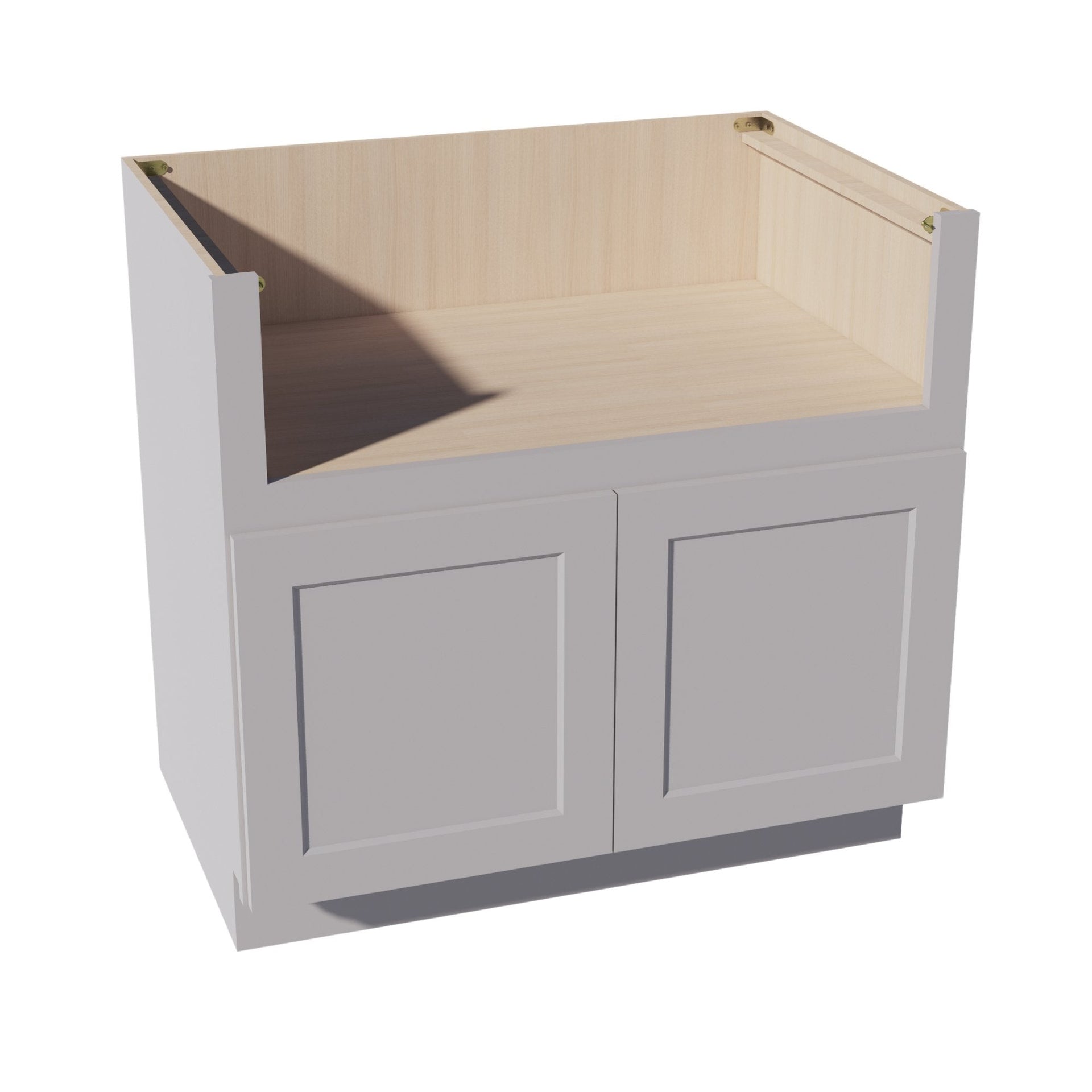FS36-SLG  Base Cabinet 2 Doors Farm House Sink Base  - Shaker Style - Light Grey   36"W x 34-1/2"H x 24"D