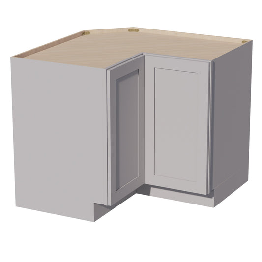 LSB33-SLG: Shaker Light Grey 33" 2 Doors Lazy Susan Corner Base Cabinets