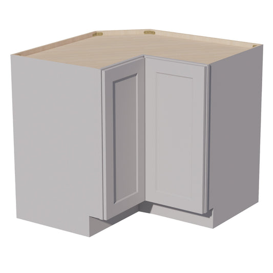 LSB36-SLG: Shaker Light Grey 36" 2 Doors Lazy Susan Corner Base Cabinets