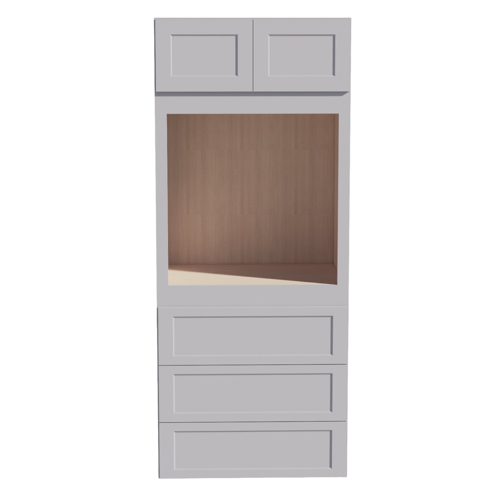 OC3384-SLG  Tall Oven 2 Door & 3 Drawers Cabinet - Shaker Style - Light Grey   33"W x 84"H x 24"D