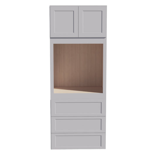 OC3390-SLG  Tall Oven 2 Door & 3 Drawers Cabinet - Shaker Style - Light Grey   33"W x 90"H x 24"D